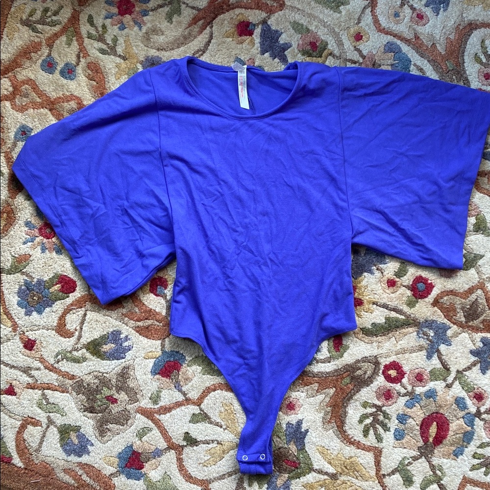 Free people Dolman sleeve thong bodysuit